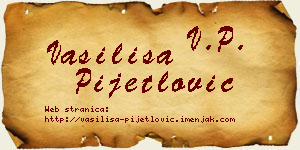Vasilisa Pijetlović vizit kartica